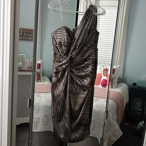 One shoulder pencil dress